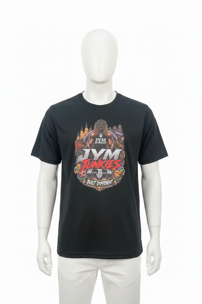 Jym Junkies Built Different Short-Sleeve Workout Shirt
