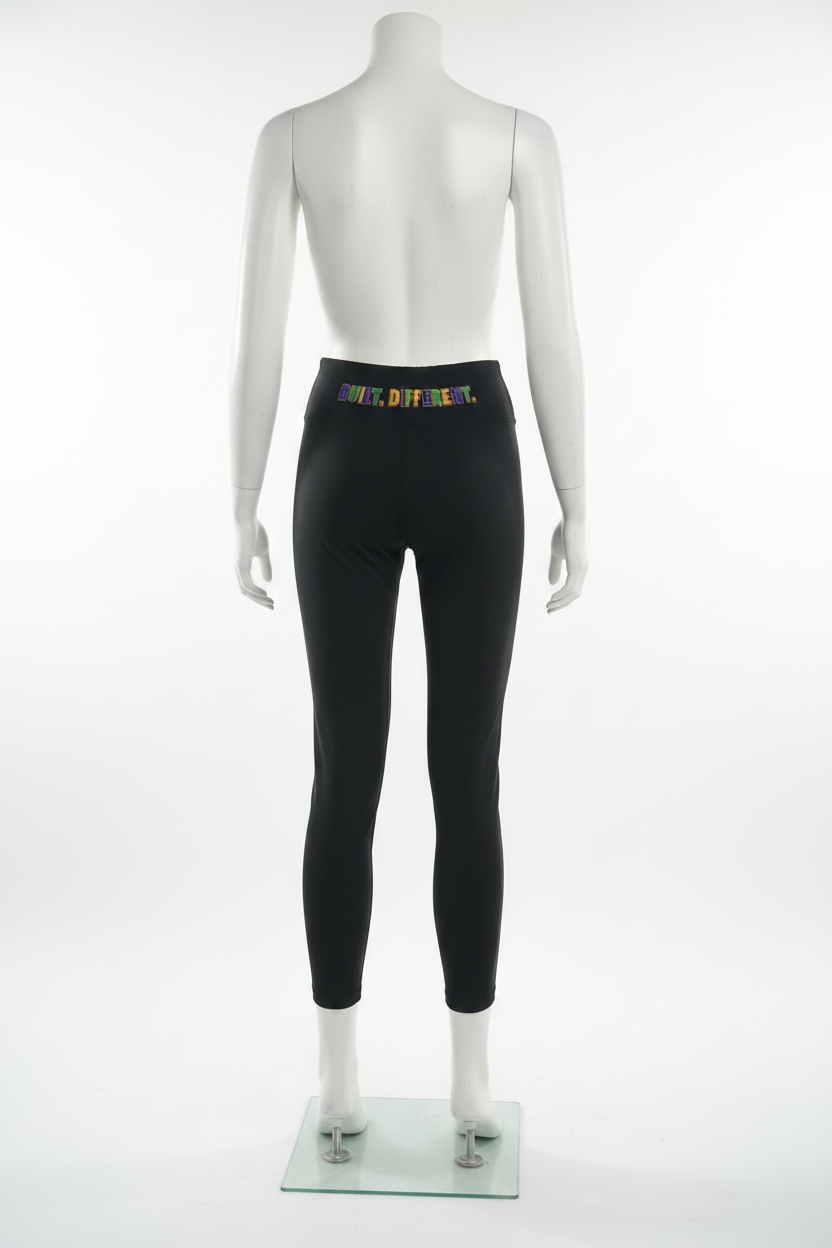 Women's Built Different Logo-Leg Leggings