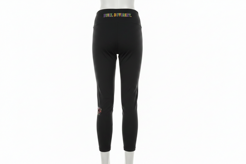 Women's Built Different  Leggings with colorful logo on the leg
