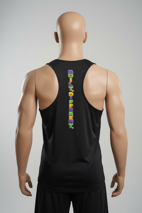 Men's Jym Junkies Built Different Racerback Tank