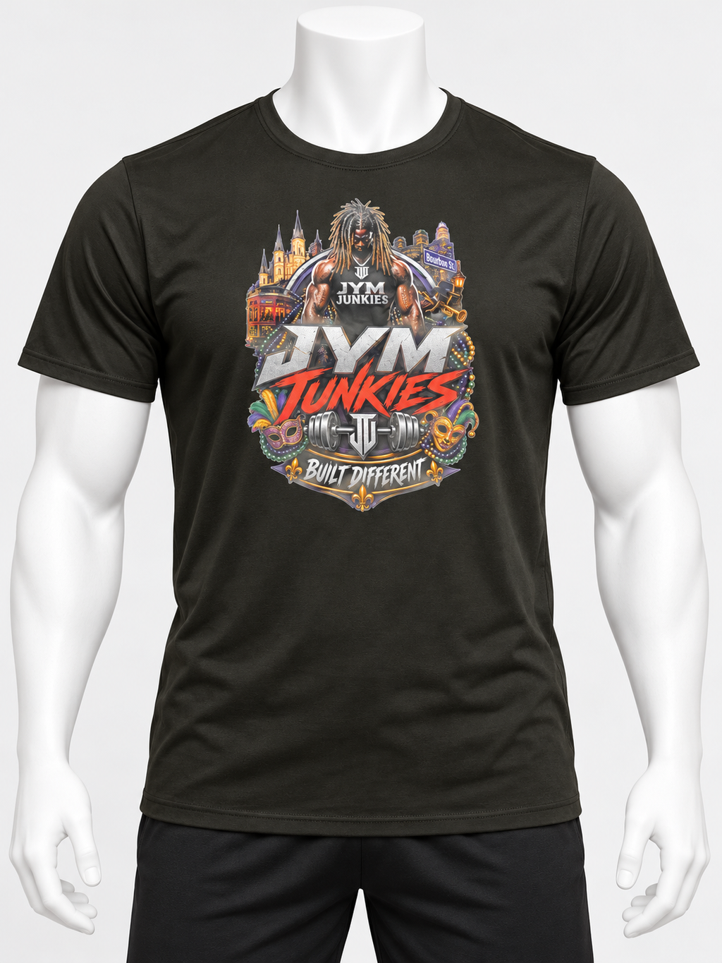 Jym Junkies 504 “Built Different” Graphic Tee